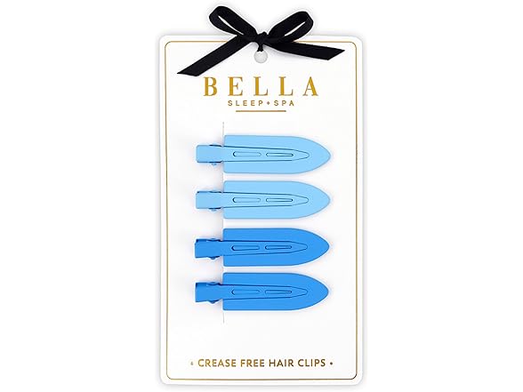 Crease Free Hair Clips Set of 4, Ombre Blue