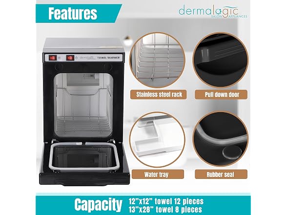DERMALOGIC Towel Warmer BROWN WOOD GRAIN
