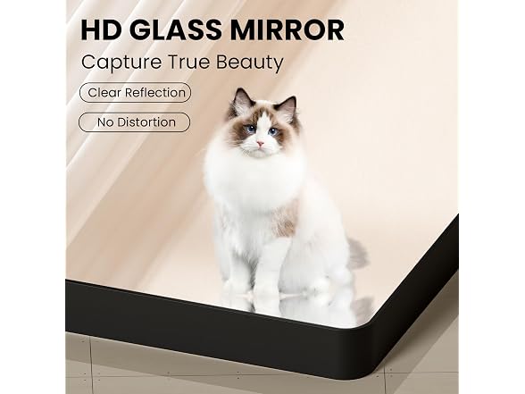JISOSO 24x32 Inch Bathroom Mirror Black