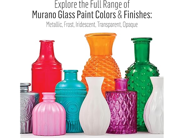 FolkArt Murano Opaque Acrylic Glass Paint, White