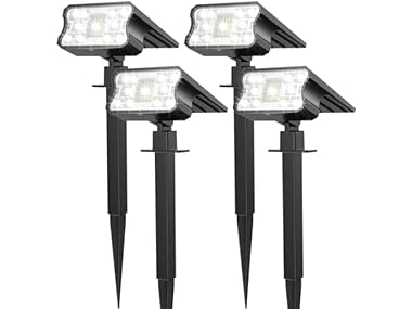 $21.99, Was $36.99, 40% Off! HGGH Solar Lights Outdoor, 4PK dealfomo