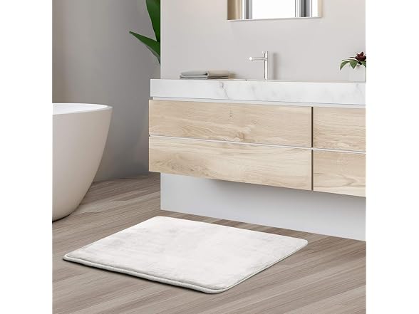 Clara Clark Bathroom Rugs, Velvet Memory Foam