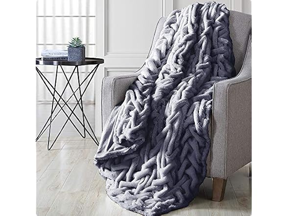 Modern Threads Faux Fur Throw Blanket