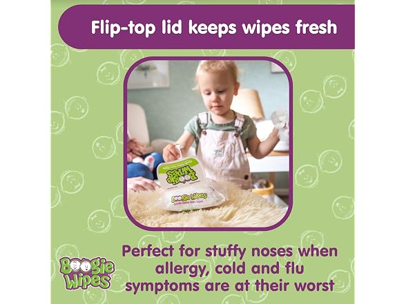 Boogie Saline Nose Wipes for Babies and Kids 360