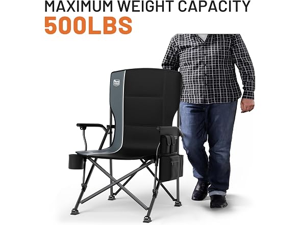 TIMBER RIDGE Black Oversized Camping Chair