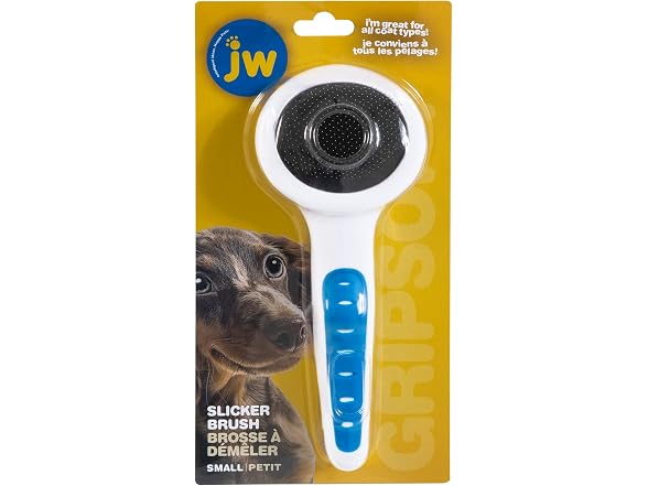 JW Pet Gripsoft Slicker Brush with Non-Slip Rubber Grip