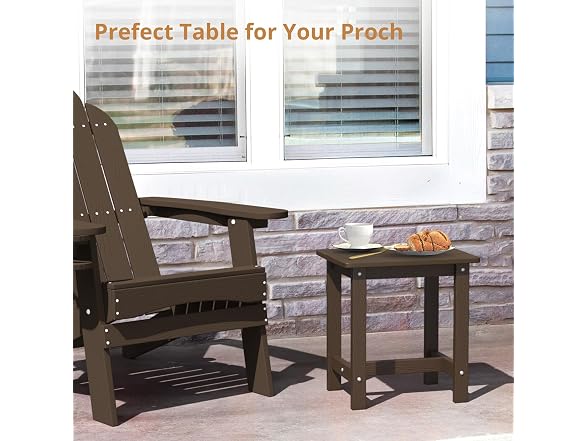 Outdoor Side Table, HDPS Small Outdoor