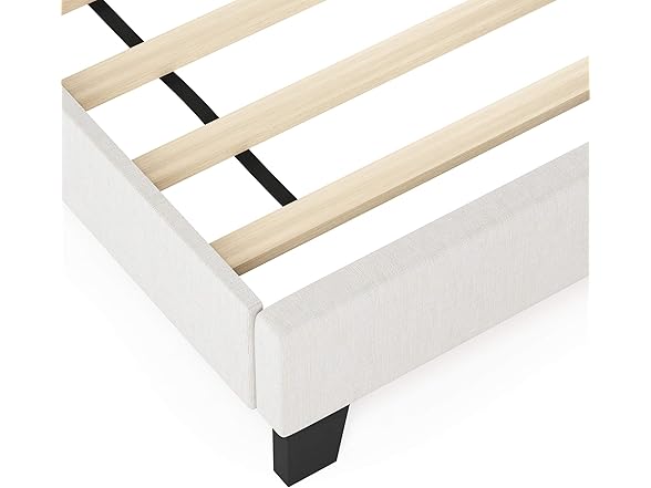 Furinno Lille Button Tufted Bed Frame, Twin