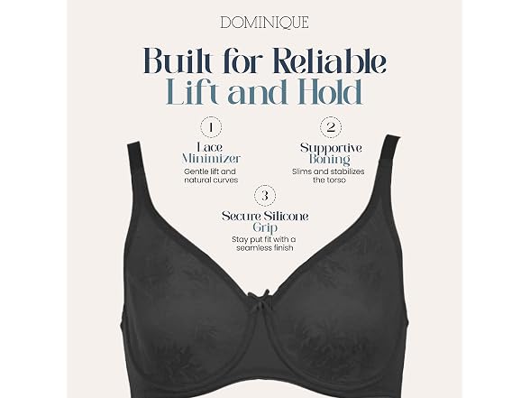 Dominique Women (32F) Lila Lace Everyday Bra