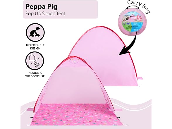 Peppa Pig Canopy Pop Up Tent for Kids