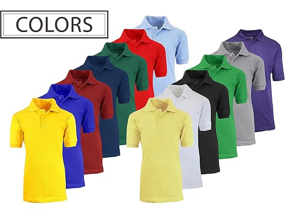 Galaxy by Harvic Short Sleeve Polo Shirts - Size 14
