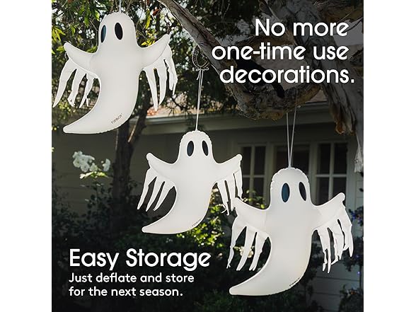 FUNBOY Hanging Ghost Halloween Décor (3PK)