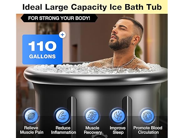 Saker XL Ice Tubs for Cold Plunge, 110 Gallons