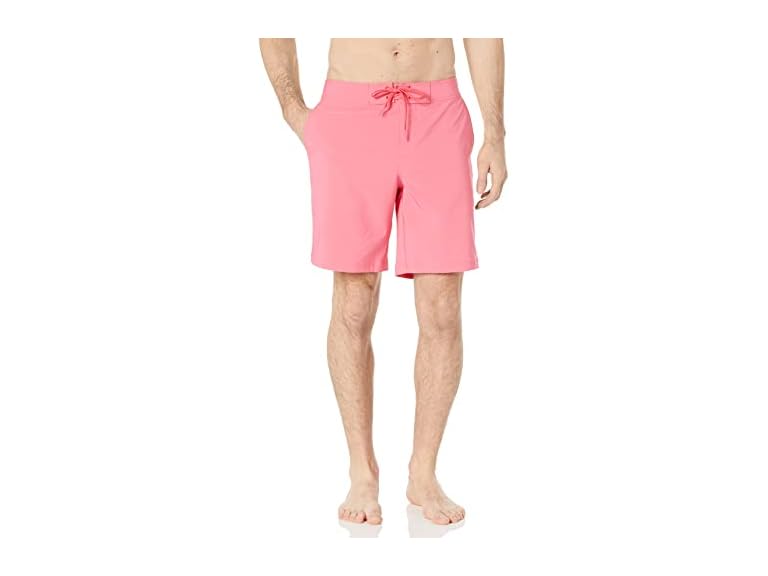 Amazon Essentials Men's Board Shorts, Hot Pink, Large