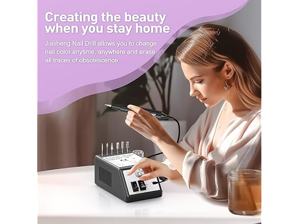 JIASHENG Professional Nail Drill, 20000rpm Electric Nail Drill 
