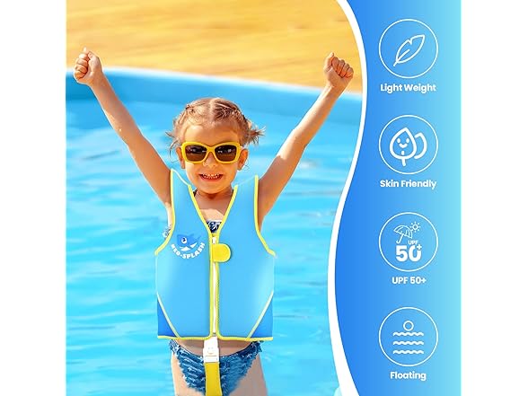 Kids Vest Neoprene Swimming Aid Safety Strap