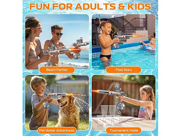 Electric Water Gun LED Lights for Kids