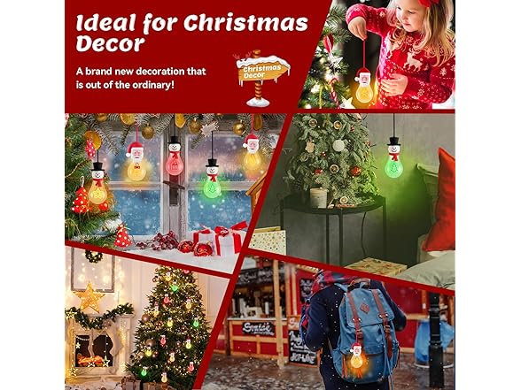 2 Pack Snowman Christmas Light Bulbs