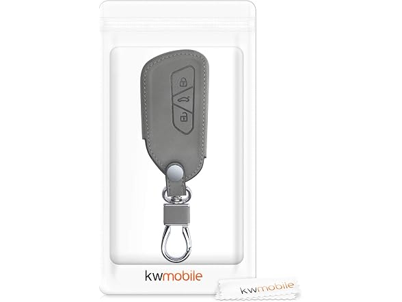 kwmobile Key Cover Compatible with VW Golf 8 Grey