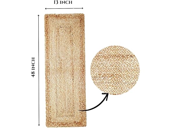 48 In Natural Jute Braided Table Runner