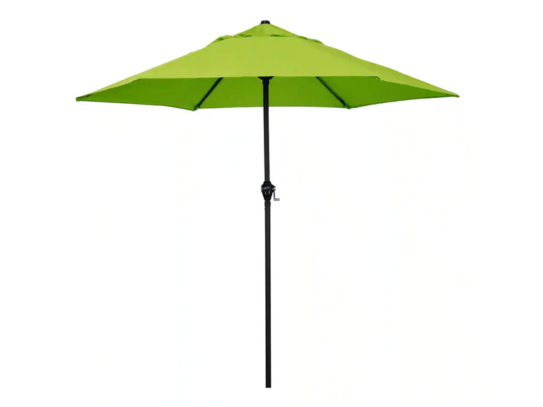 9' Rd Powdercoated Steel Crank Open Push Button Tilt Patio Umbrella 