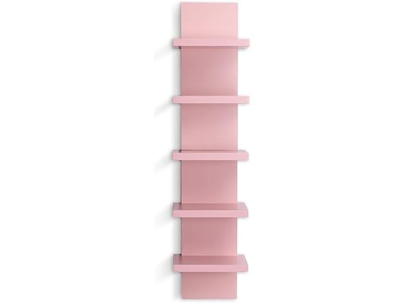 Bloddream 5-Tier Wall Shelves Pink 30.7