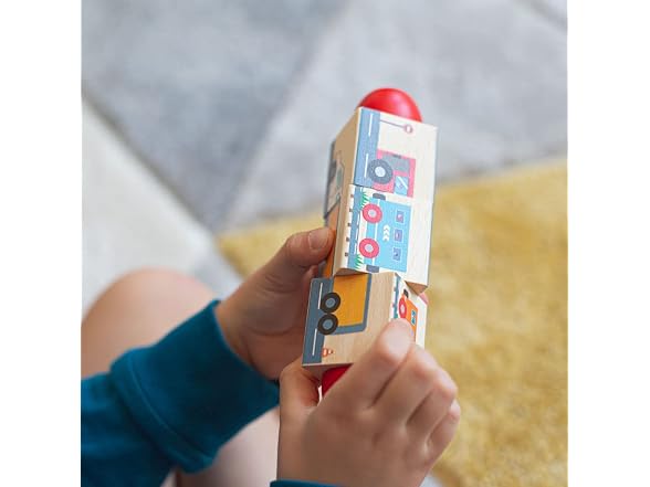 Bigjigs Toys Wooden Vehicle Twist Blocks