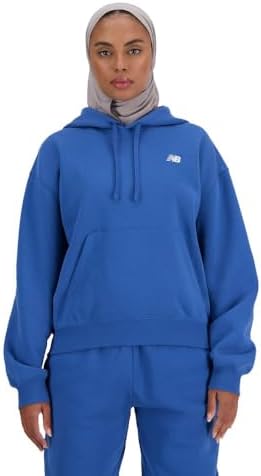 New Balance Women's Sport Essentials Fleece Hoodie, Blue Agate, Medium