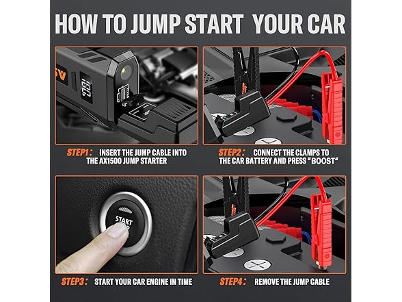 ASPERX Car Jump Starter, 2000A