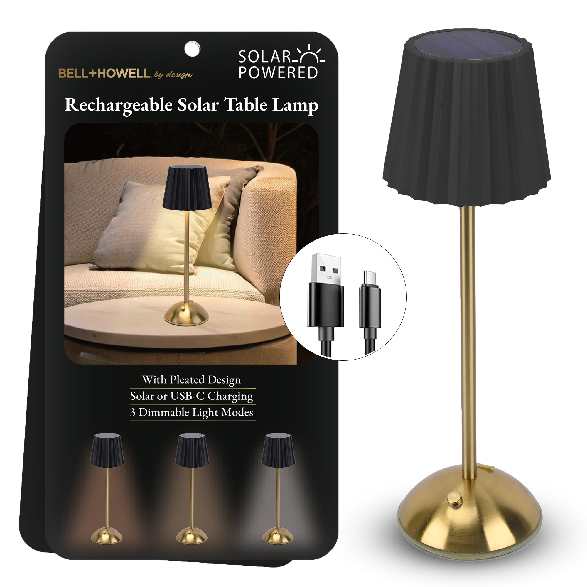 Solar Wide Pleated Lamp - Gallery 11