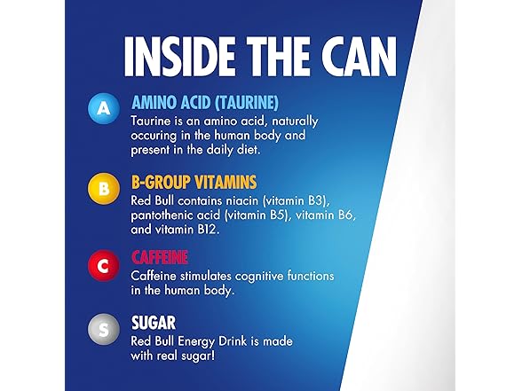 4PK Red Bull Energy Drink with 80mg Caffeine