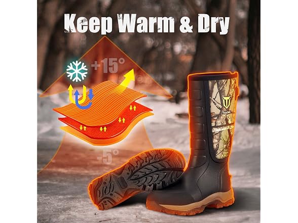 TIDEWE Men's (11) Snake Proof Hunting Boots