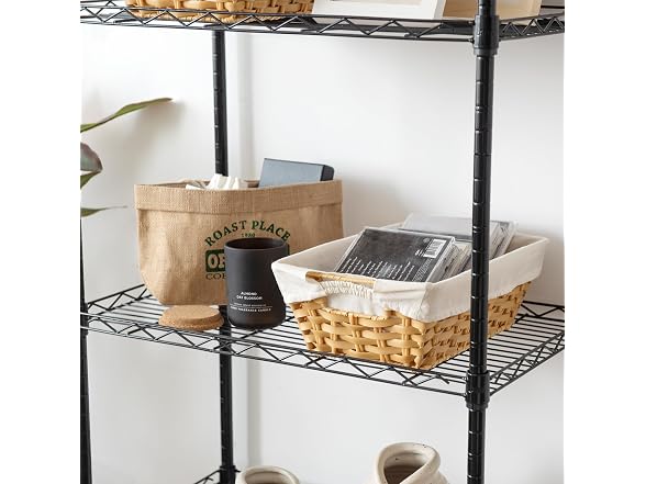 Suptinwear Washable Plastic Woven Basket, Natural