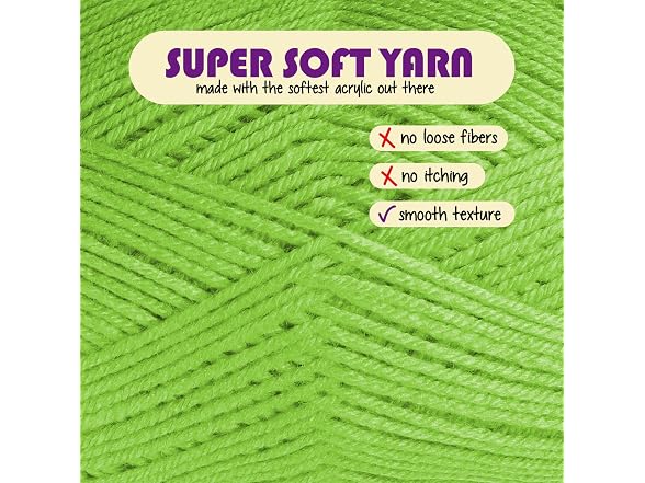 Acrylic Yarn for Crocheting & Knitting Grass Green