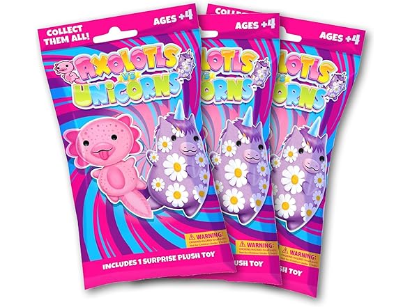 Cats vs Pickles Axolotls vs Unicorns Plushies - 3pk
