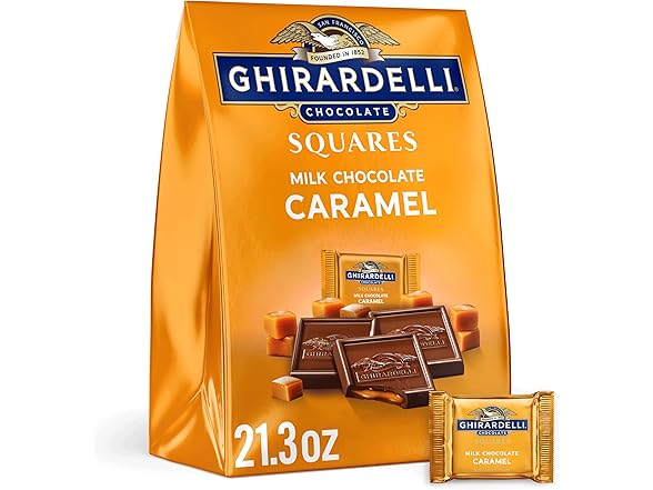 Ghirardelli Milk Choc Caramel Squares 21