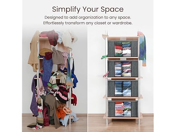 6 Pack 60L Clothes Storage Bags