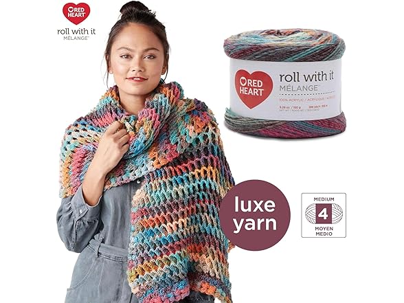 Red Heart Roll with it Melange Theater