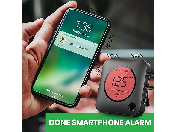 Nutrichef Bluetooth Meat Thermometer for