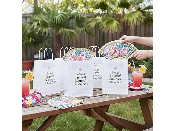 Fun Express Elevated Luau Folding Hand Fans - 12 Piece