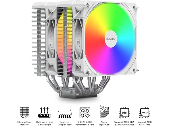 MONTECH NX600 ARGB Dual-Tower CPU Air