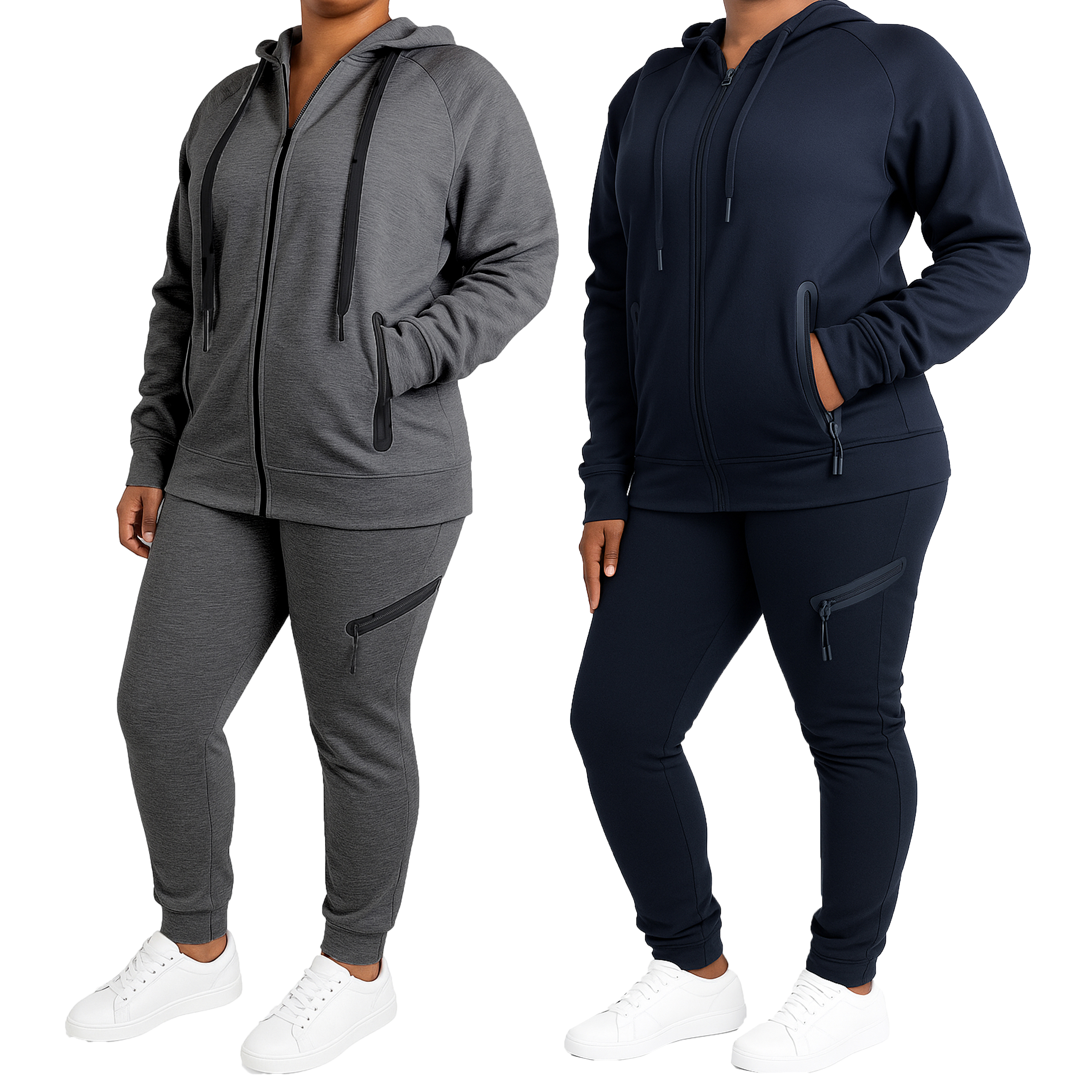 Women's Tech Fleece Hoodie & Jogger Set - Gallery 35