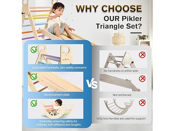 BlueWood Pikler Triangle Climbing Set