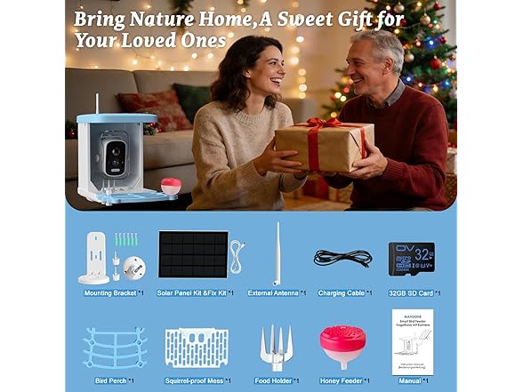 MAXDONE Smart Bird Feeder with Camera