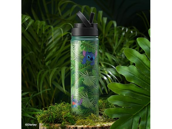 JoyJolt Disney Stitch-a-Boo Stainless Steel Water Bottle 