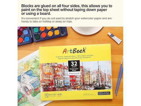 ArtBeek Watercolor Paper Block 11x14" 32Sht