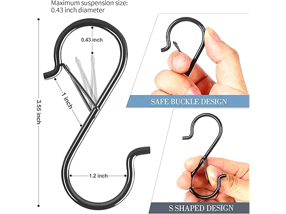 Unknown Cyriley 20Pcs S Hooks for Hanging Heavy