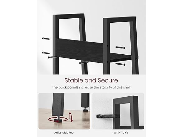 VASAGLE Bookshelf, 5-Tier Narrow Book Shelf