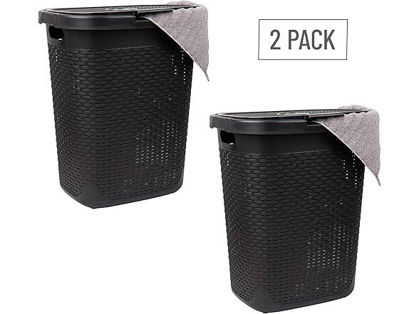 Mind Reader Mind Reader 50L Slim Laundry Hamper, Set o