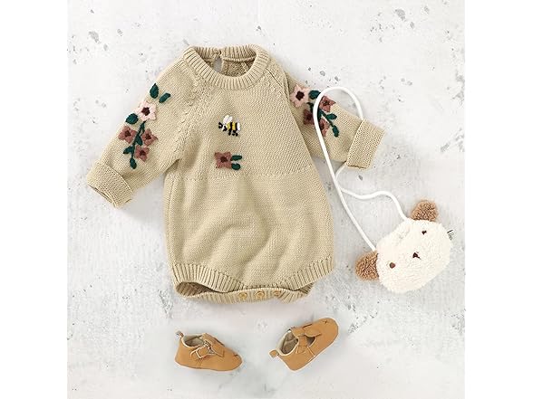 Opewod Newborn Baby Girl Sweater Romper